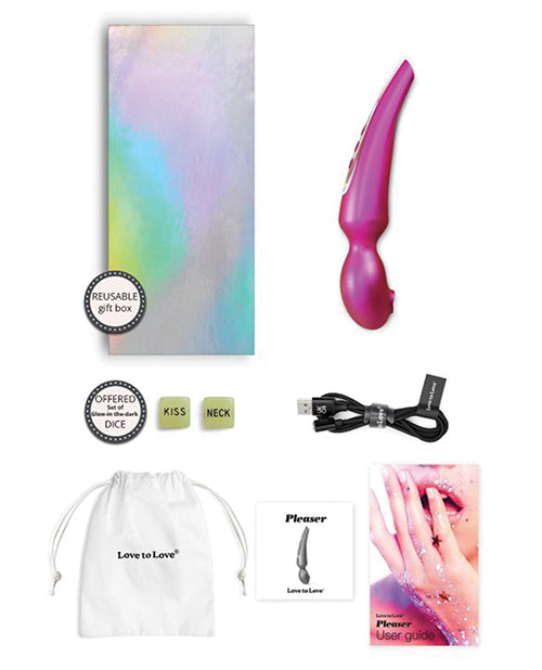 Pleaser Love To Love Flapping Clit Wand Vibrator Iridescent Berry