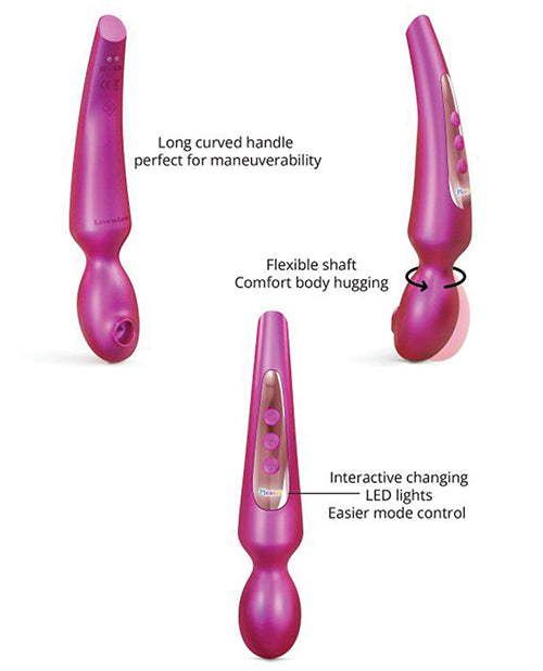 Pleaser Love To Love Flapping Clit Wand Vibrator Iridescent Berry