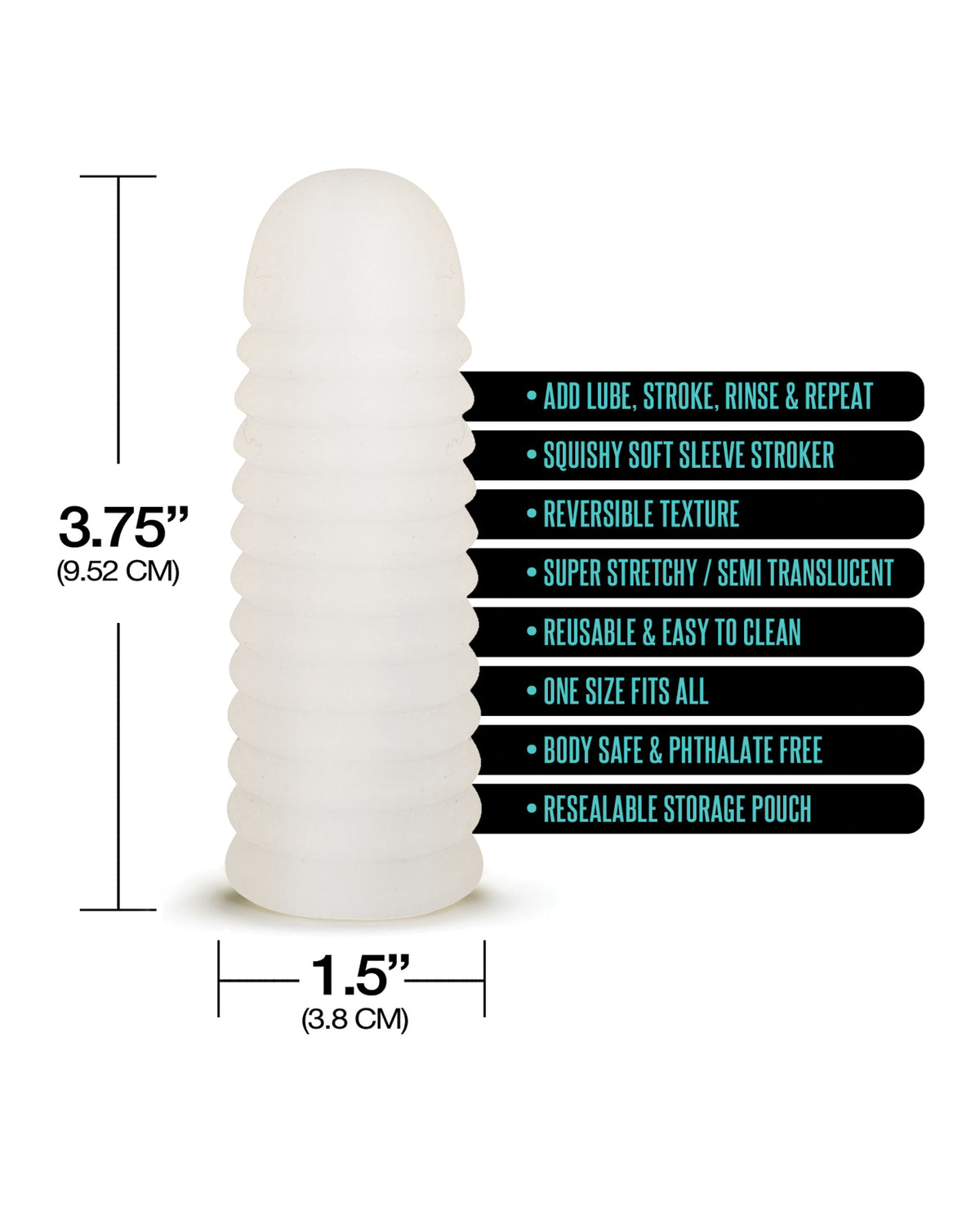 Rinse And Repeat Whack Sleeve Textured Reversible Masturbation Sleeve
