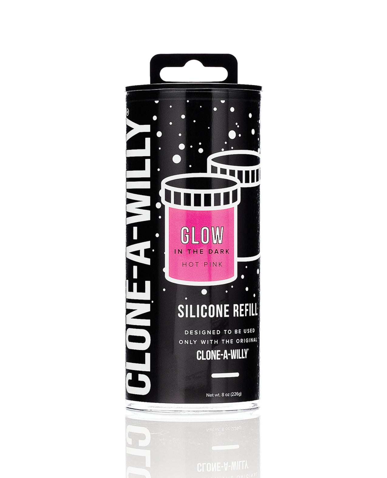 Clone-A-Willy Silicone Glow In The Dark Refill Hot Pink