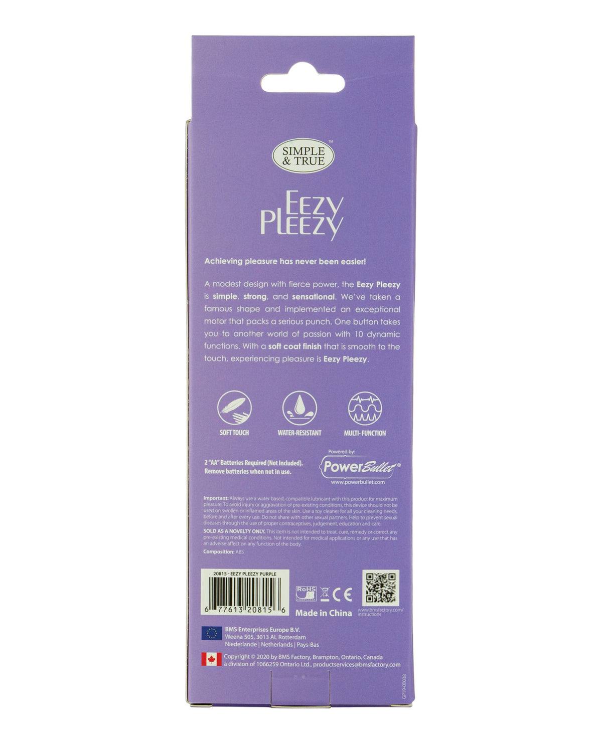 Easy Pleezy Purple Bullet Vibrator for Easy Daily Pleasure