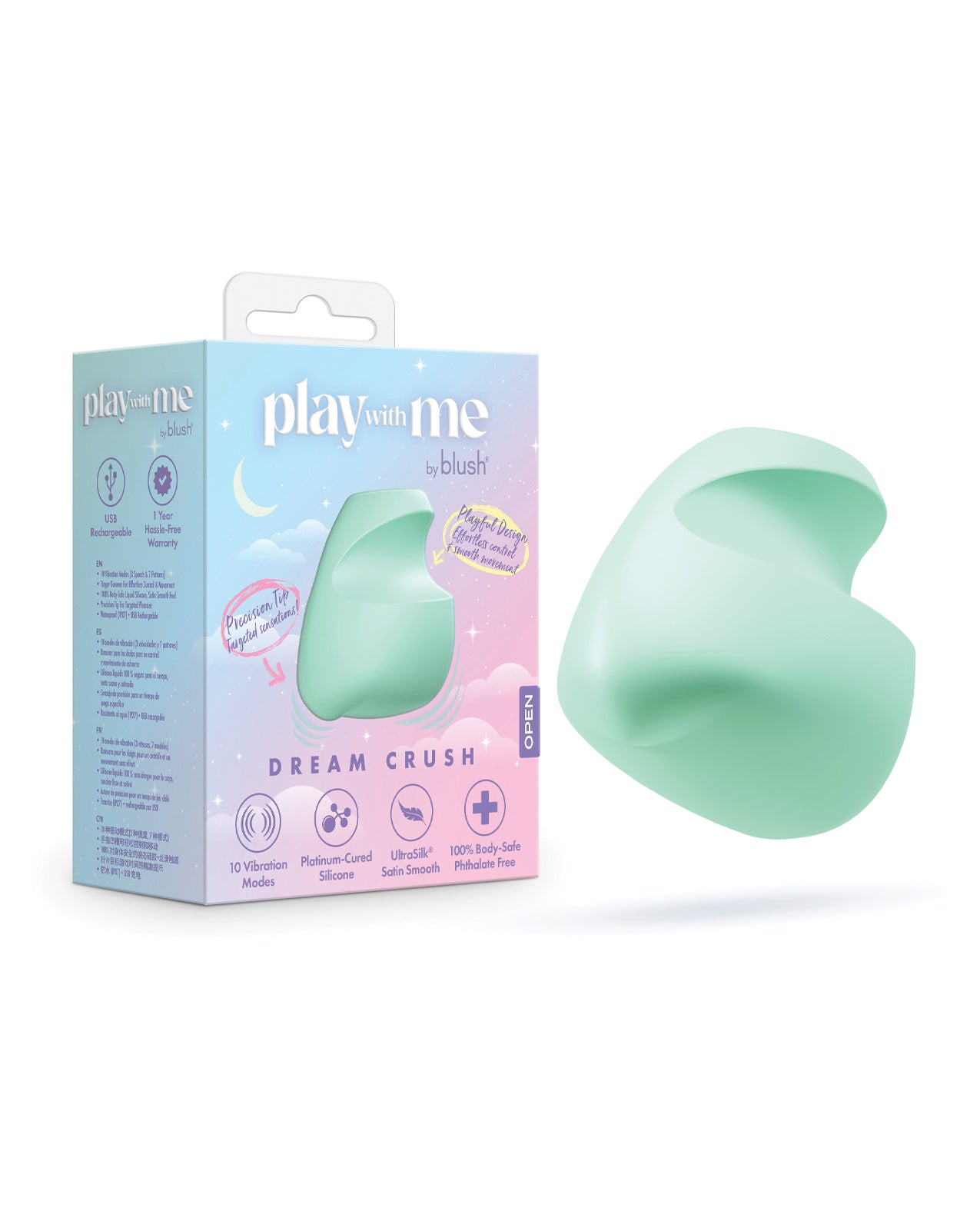 Blush Dream Crush Vibrator 10 Vibration Modes Internal Stimulation