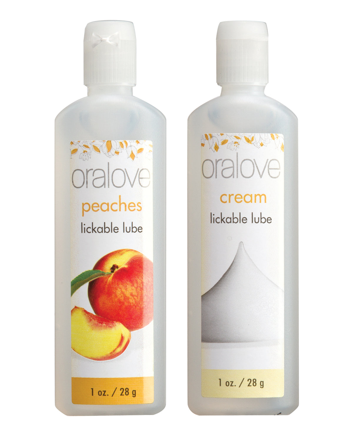 Oralove Delicious Duo Flavored Lubricant Peaches and Cream