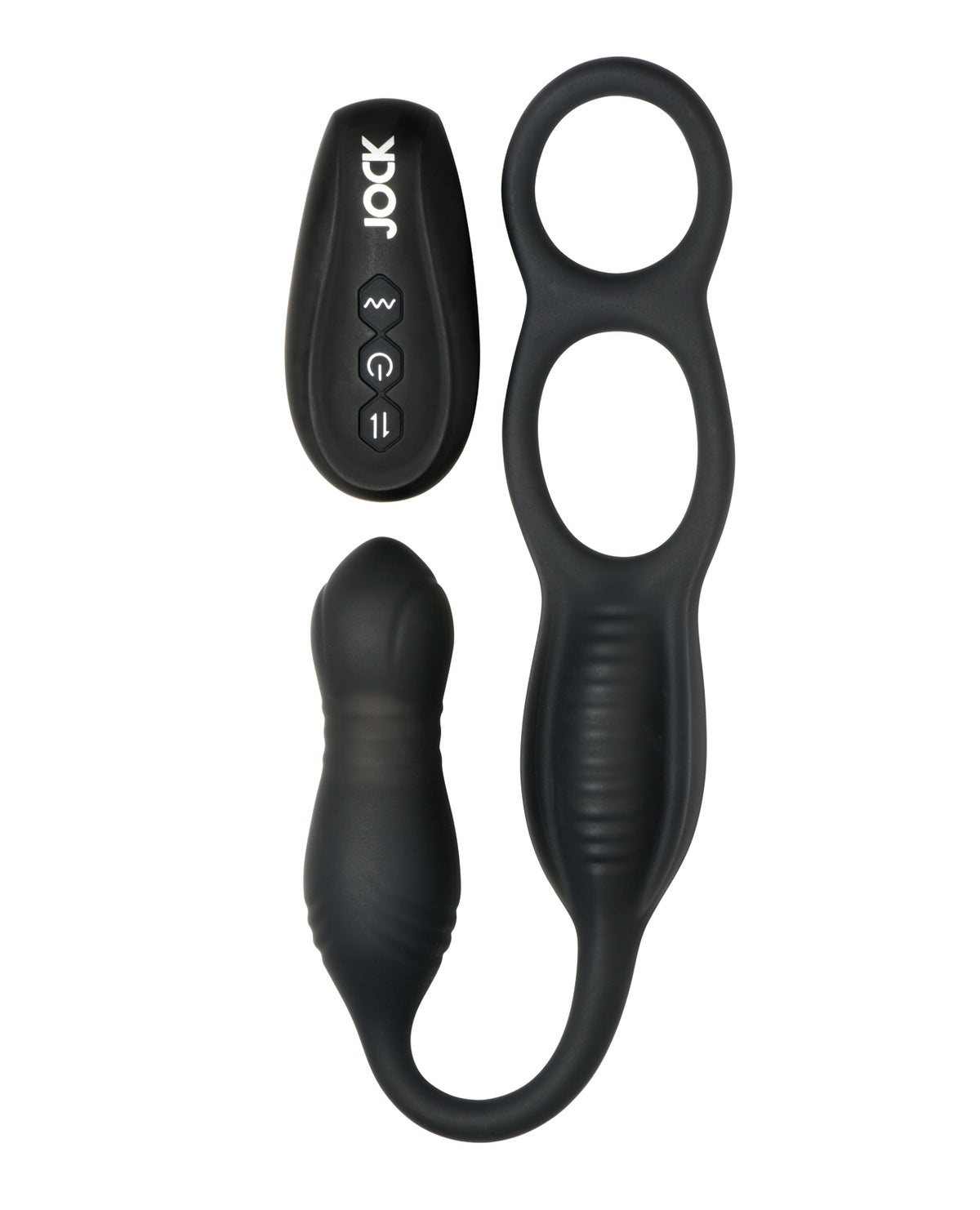Plug anal vibratorio de doble motor con empuje intenso y anillo en C