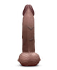 Load image into Gallery viewer, Bvibe Slipskin Curvy Silicone Dildo Eight Inch Realistic Brown
