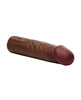 Load image into Gallery viewer, Realistic Silicone Penis Extension Sleeve With Waist Strap Dark
