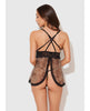 Indlæs billede i gallerifremviser, Felicia Leopard Mesh And Lace Babydoll Two Piece Set Plus Size Lingerie
