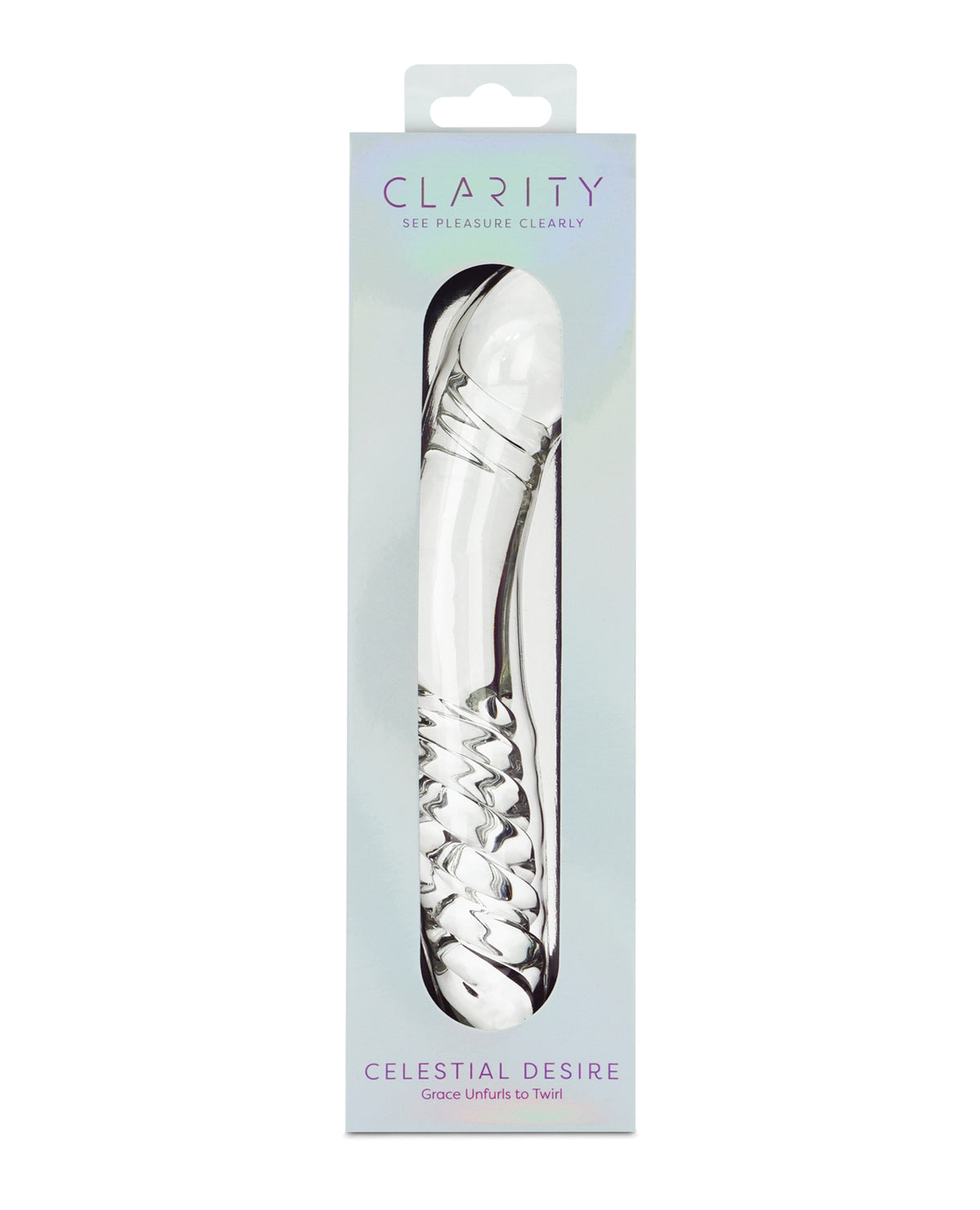 Dildo de vidrio de borosilicato de doble extremo soplado a mano Celestial Desire