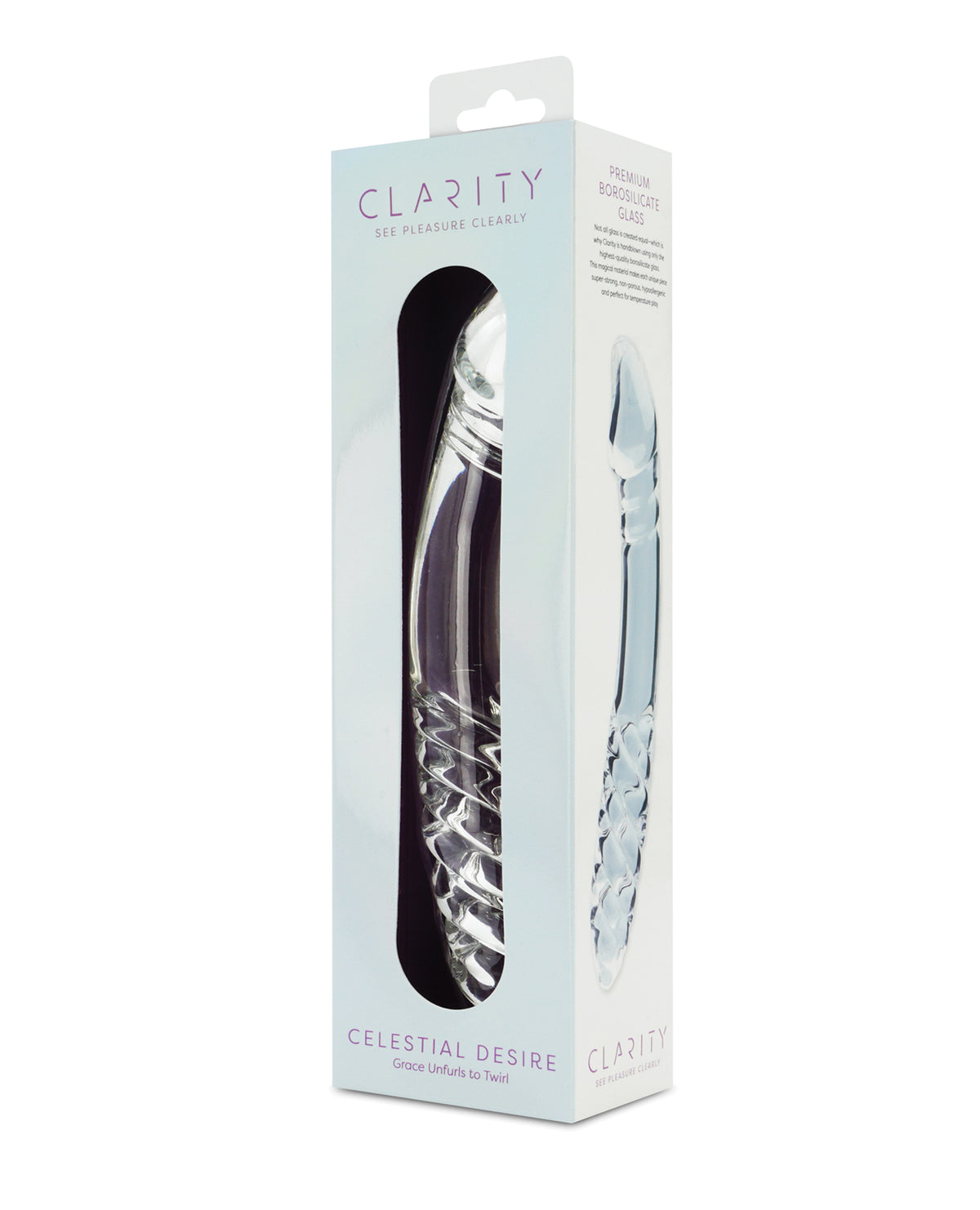Celestial Desire handblåst dildo i borsilikatglas med dubbla ändar