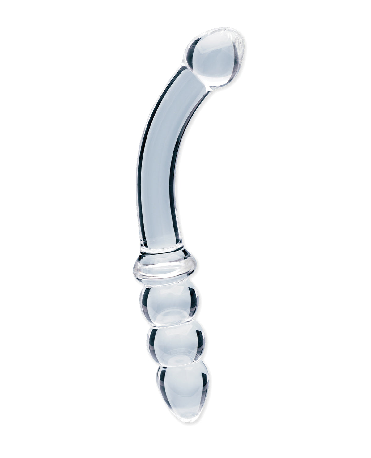 Dildo de vidrio de borosilicato soplado a mano de doble extremo Celestial Zenith