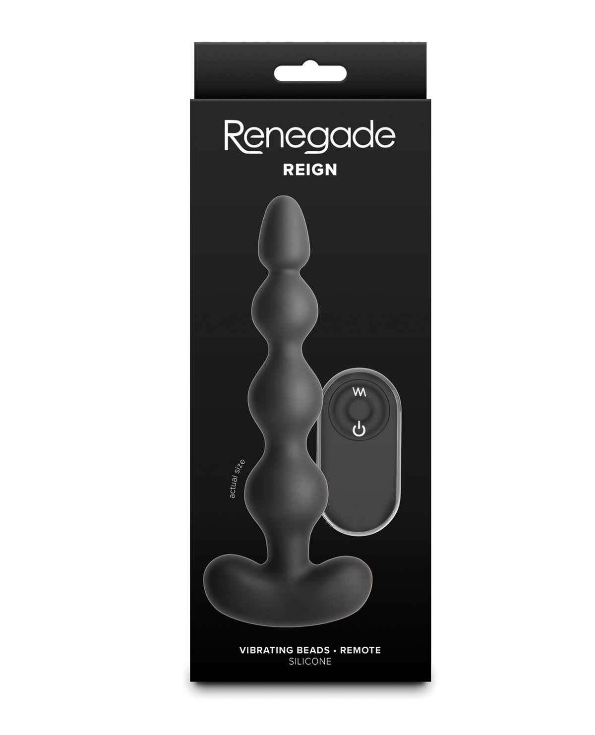 Bolas anales vibratorias negras Renegade Reign con control remoto inalámbrico