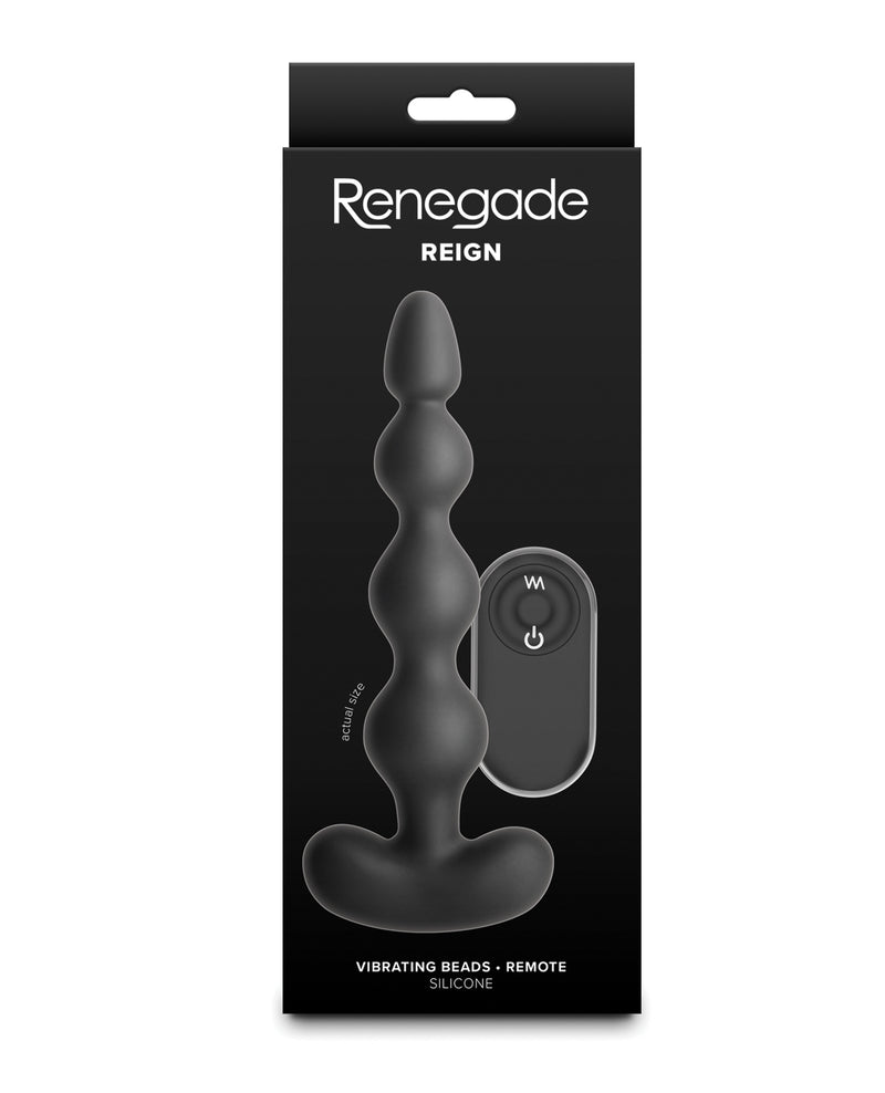 Load image into Gallery viewer, Renegade Reign Black Vibrating Anal Beads With Wireless Remote Control
