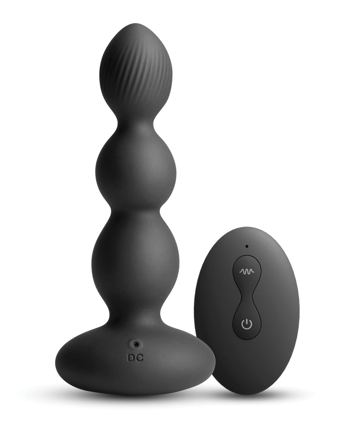 Tapón anal con cuentas vibradoras y giratorias Renegade Valor, con control remoto recargable