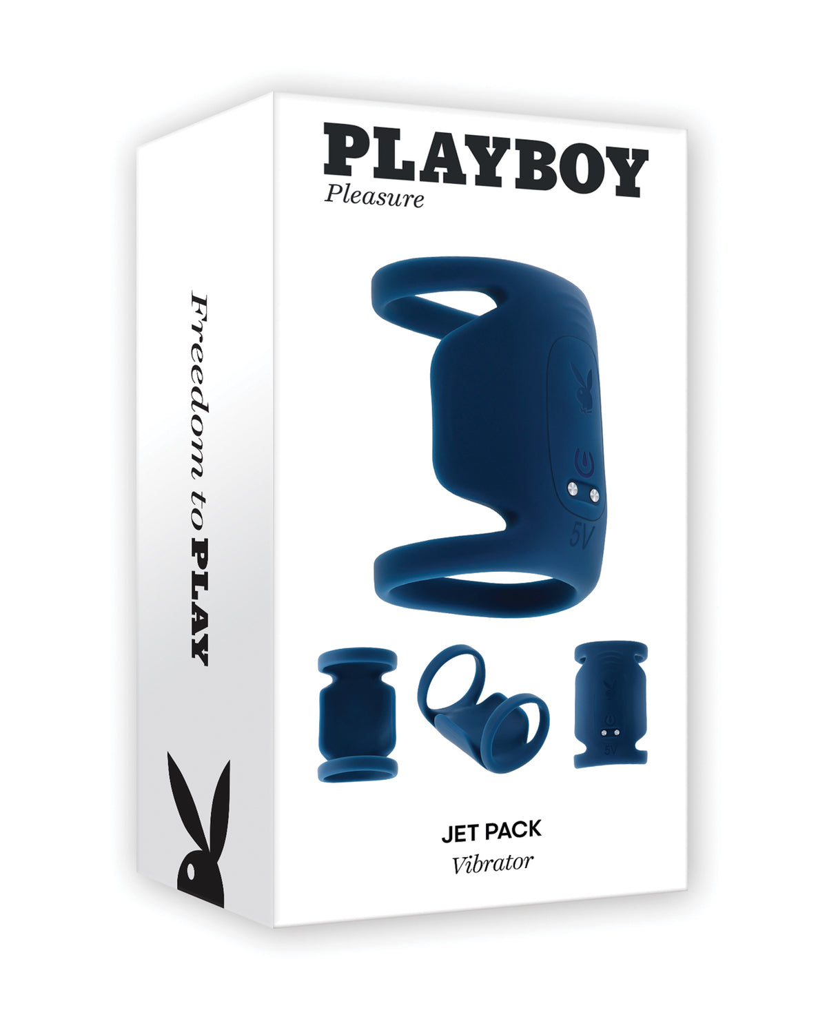 Playboy Pleasure Jet Pack Double Ring Silicone Male Vibrator