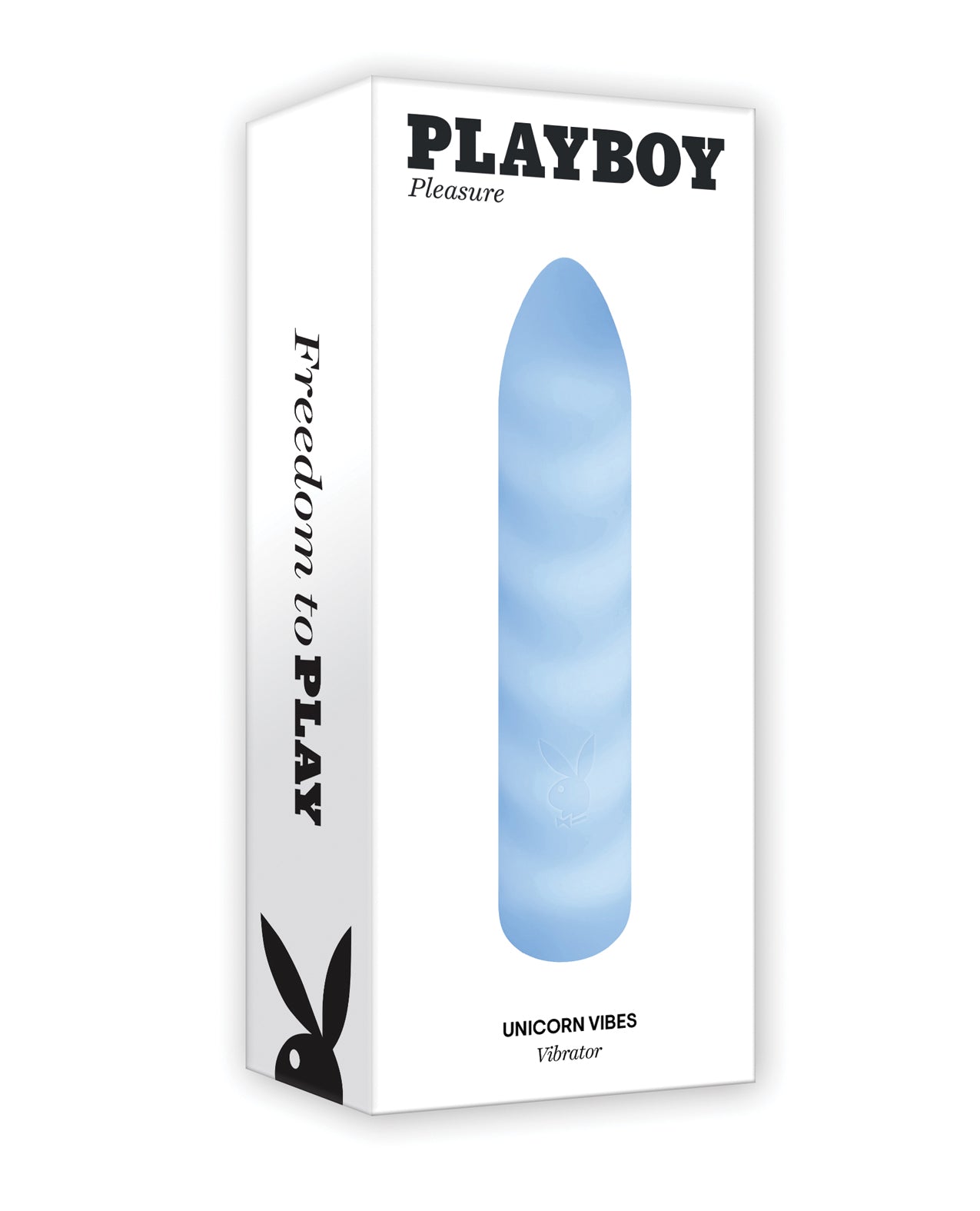 Bullet vibratório de silicone azul-claro Playboy Unicorn Vibe