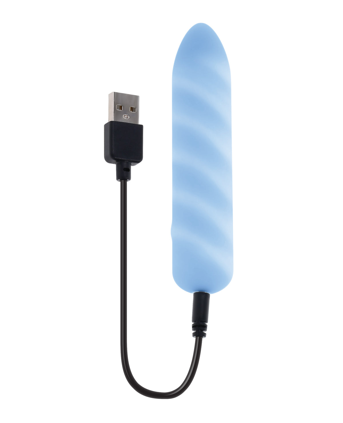 Bullet vibratório de silicone azul-claro Playboy Unicorn Vibe
