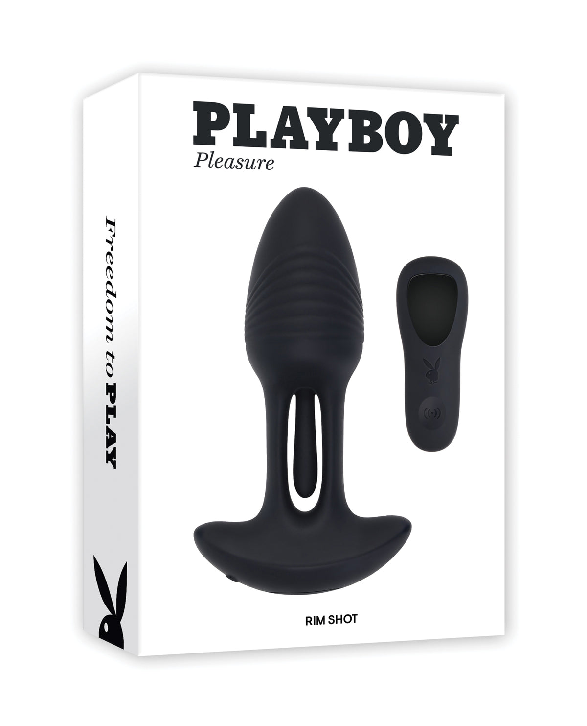 Plug vibrant noir Playboy Pleasure Rim Shot avec palette battante, 10 vitesses
