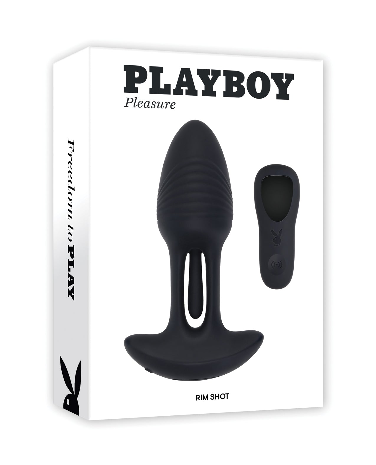 Playboy Pleasure Rim Shot czarna wibrująca zatyczka z trzepoczącą końcówką, 10 prędkości