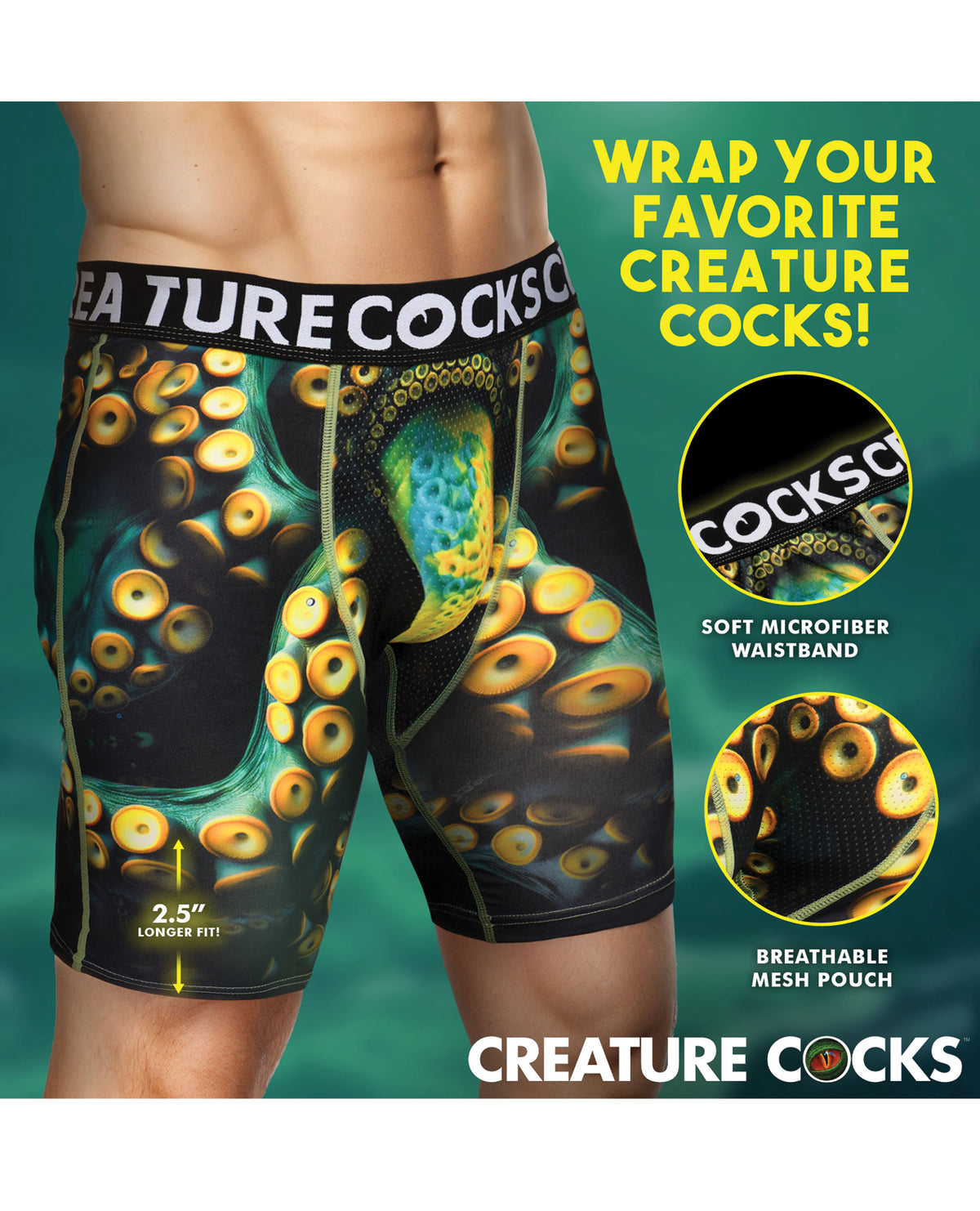 Creature Cocks Mens Monstropus Tentacled Monster Boxer Shorts