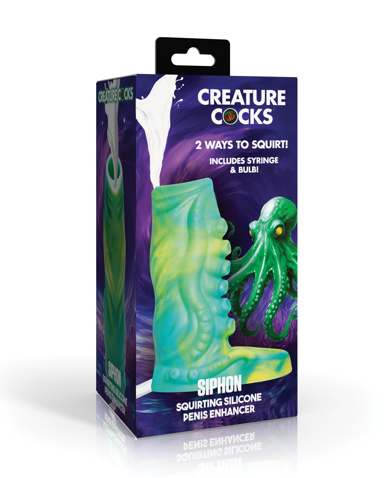 Creature Cocks siliconen penisverlenger met tentakelzuignappen en sproeifunctie