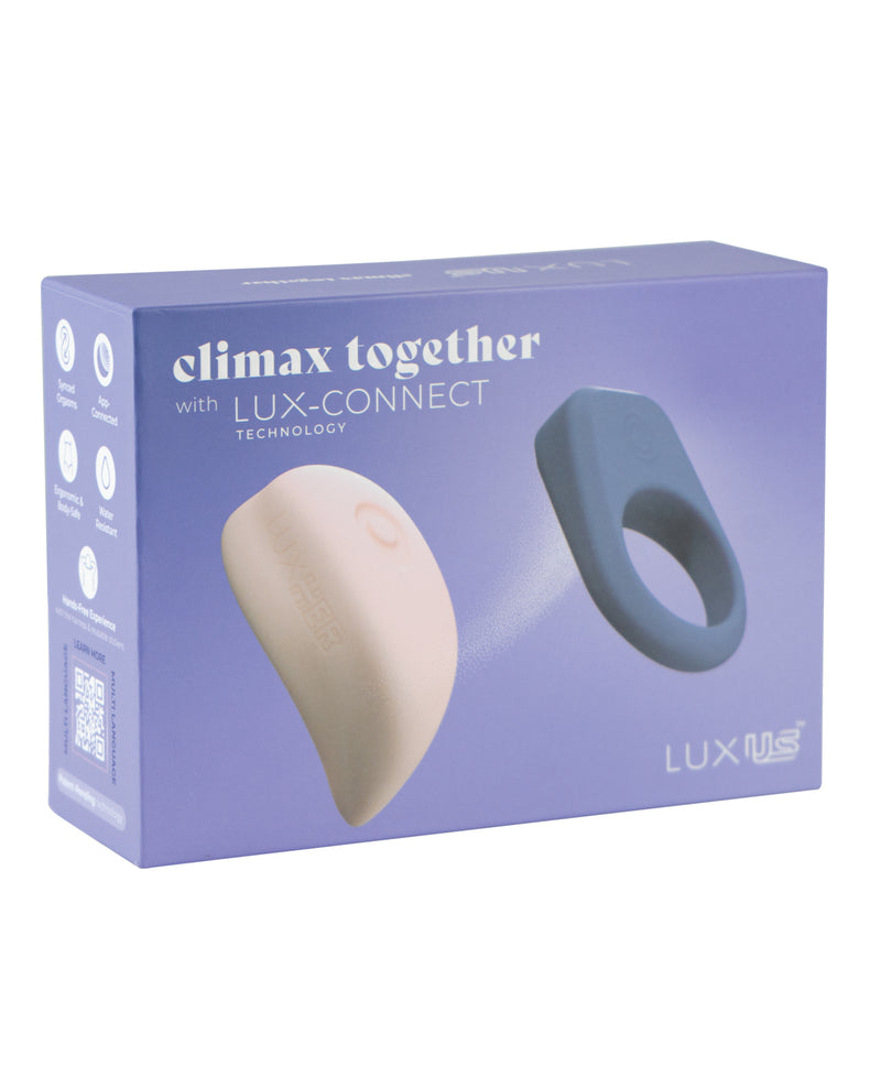 Cargue la imagen en el visor de la galería, Combo de vibrador para parejas Kiiroo Luxus y anillo magnético para el pene azul
