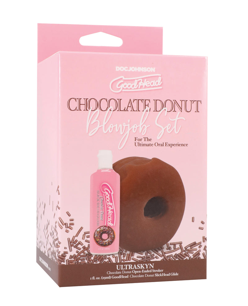 Load image into Gallery viewer, Goodhead Chocolate Donut Blowjob Stroker With Lubricant Gel

