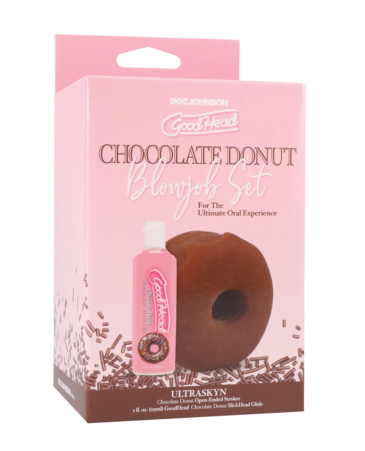 Goodhead Chocolate Donut Blowjob Stroker With Lubricant Gel