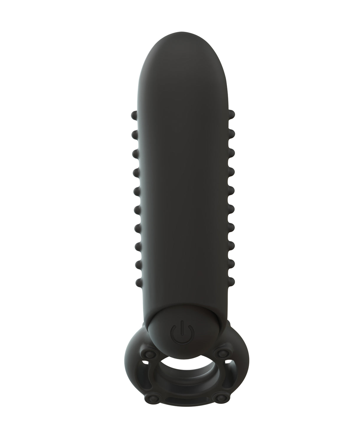 Screaming O Rechargeable Dual Action Silicone Vibrating Ring Black