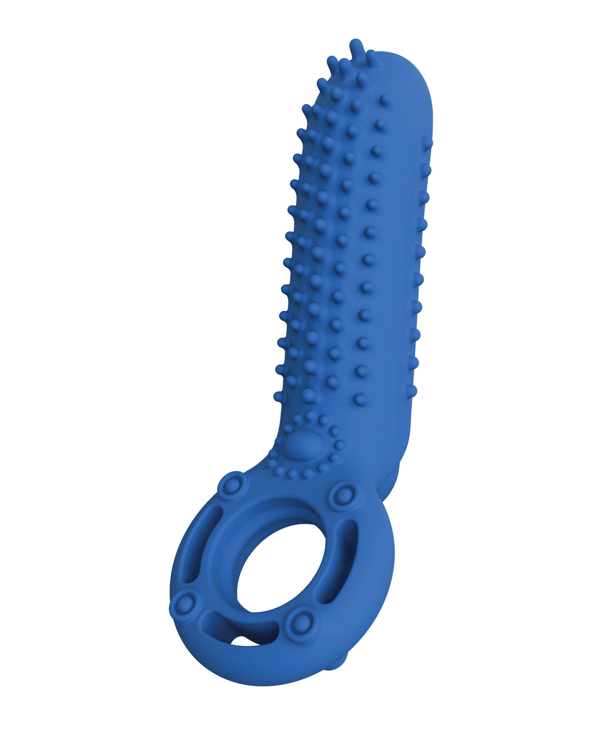 Screaming O Rechargeable Vibrating Silicone Couples Ring Blue