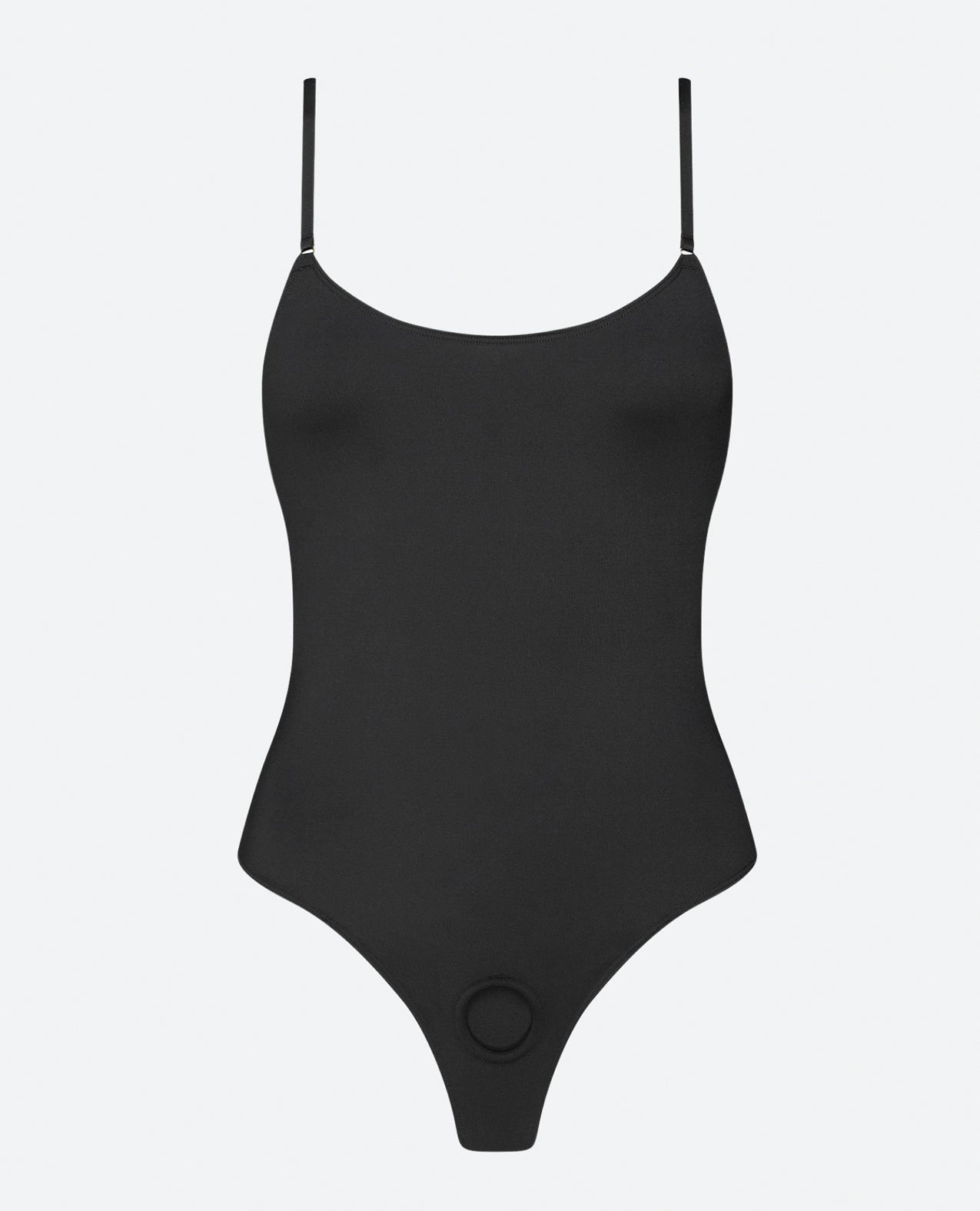 Ham de corp negru Signature de la Strap On Me, din microfibră și tul