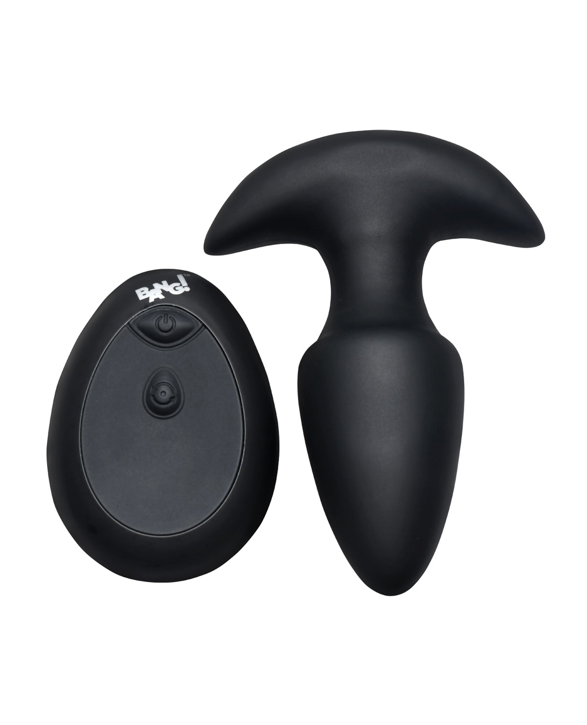 Black Automatic Thrusting and Vibrating Butt Plug with Wireless Remote