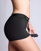 Carica l'immagine nel visualizzatore Galleria, Boxer a vita alta in microfibra nera Strap On Me Allure XL
