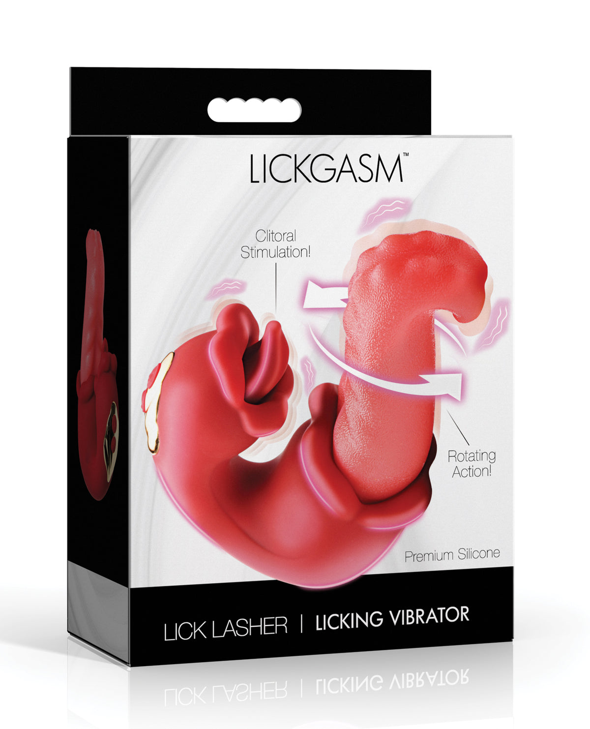 Vibrador de doble acción con lengua texturizada, estimulador del clítoris y el punto G