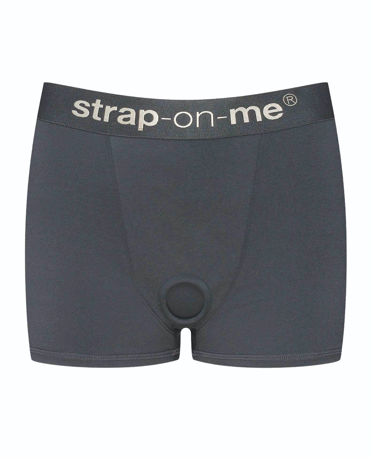 Strap On Me Allure Microfiber High Waist Lingerie Boxer Brief Black Medium