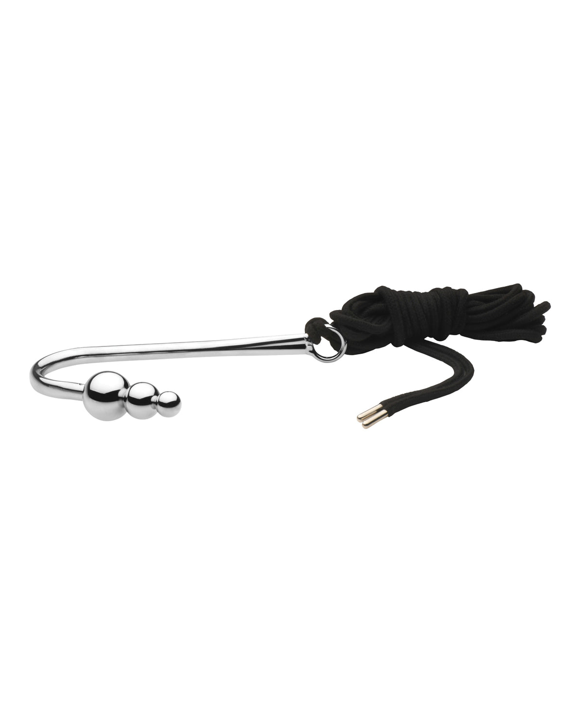Gancho anal de acero con cuentas Master Series para juegos de bondage con cuerda