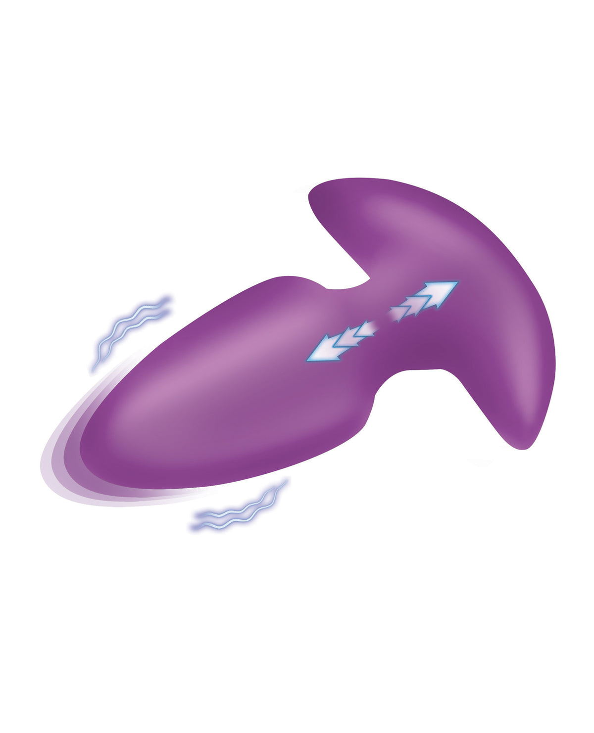 Tapón anal con embestida y vibración, control remoto inalámbrico, morado