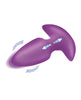 Cargue la imagen en el visor de la galería, Tapón anal con embestida y vibración, control remoto inalámbrico, morado
