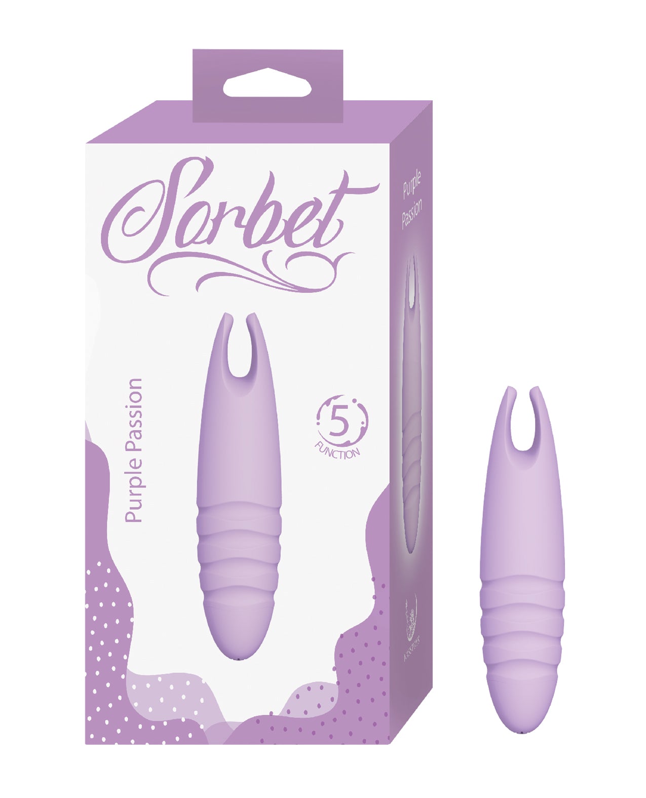 Estimulador de clítoris vibrador tipo bala de silicona Sorbet Purple Passion de Nasstoys