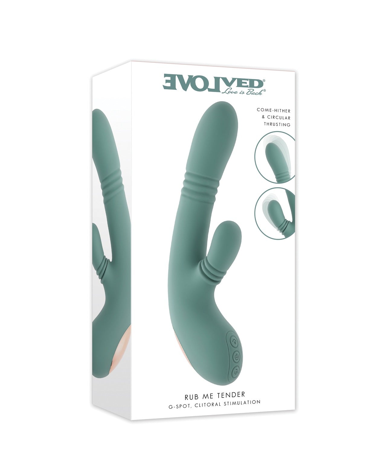 Vibrador estimulador del punto G y del clítoris Evolved Rub Me Tender Mint