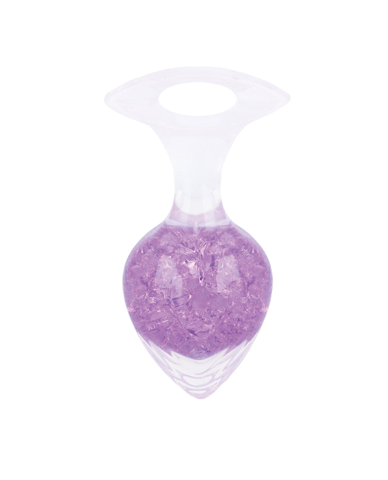 Afbeelding laden in Galerijviewer, Luxe Prism kleine plug van platinasilicone met kristalglas, waterdicht
