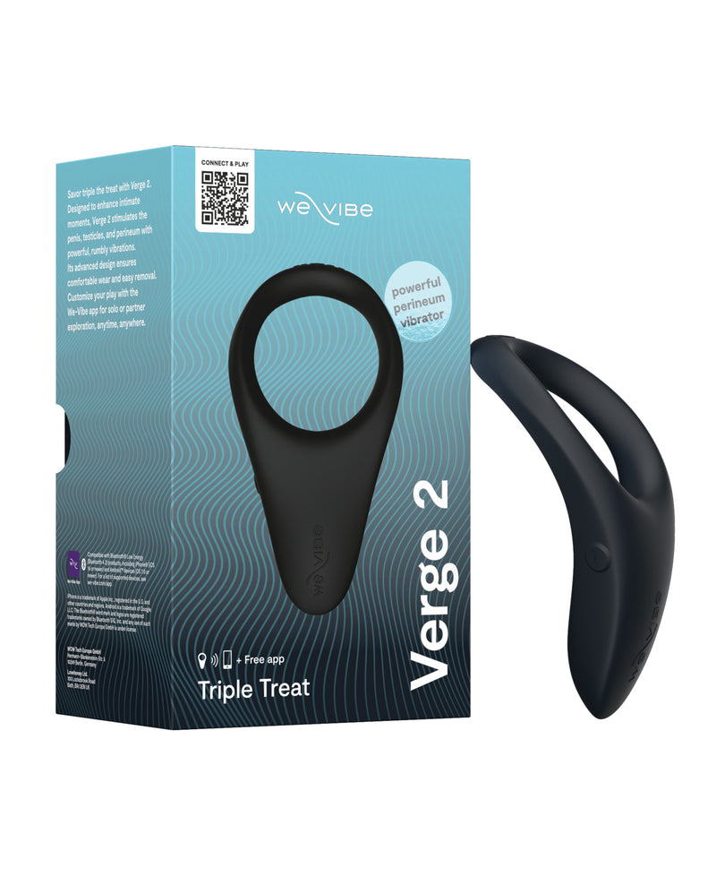 Cargue la imagen en el visor de la galería, Estimulador vibratorio del perineo para hombres WeVibe Verge, negro
