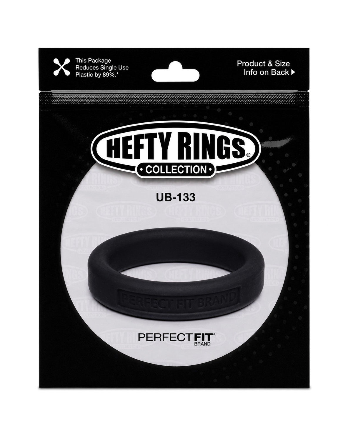 Perfect Fit Silicone Penis Stretch Ring 44mm Medium Black