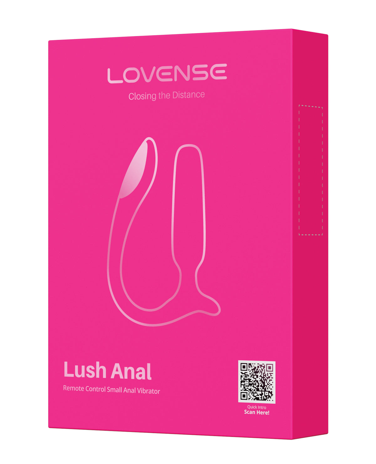 Mini vibrador anal Lovense Lush para principiantes, controlado por app, rosa