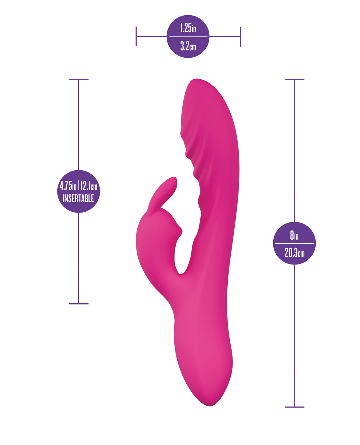 Vibrador conejito para punto G Blush Wild Lust con 10 modos de vibración dual