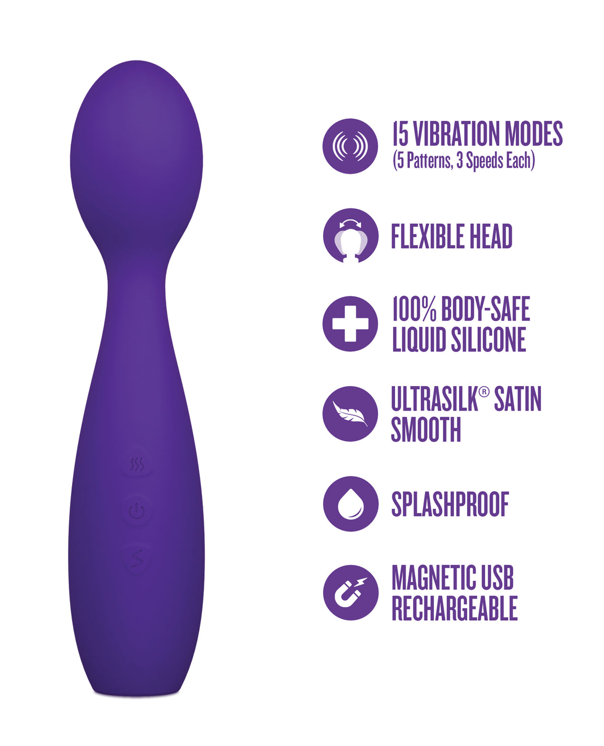 Velvet High 15 Modes Vibrating Wand With Powerful Full Body Massage Relief