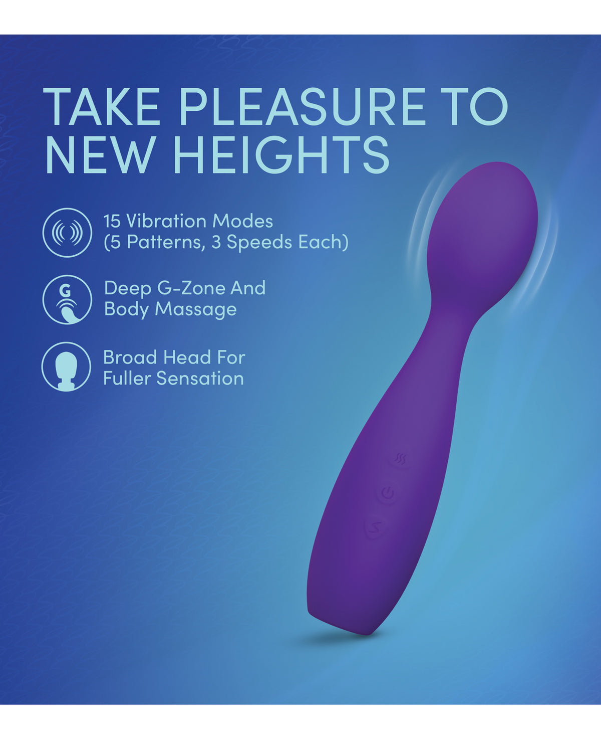 Velvet High 15 Modes Vibrating Wand With Powerful Full Body Massage Relief
