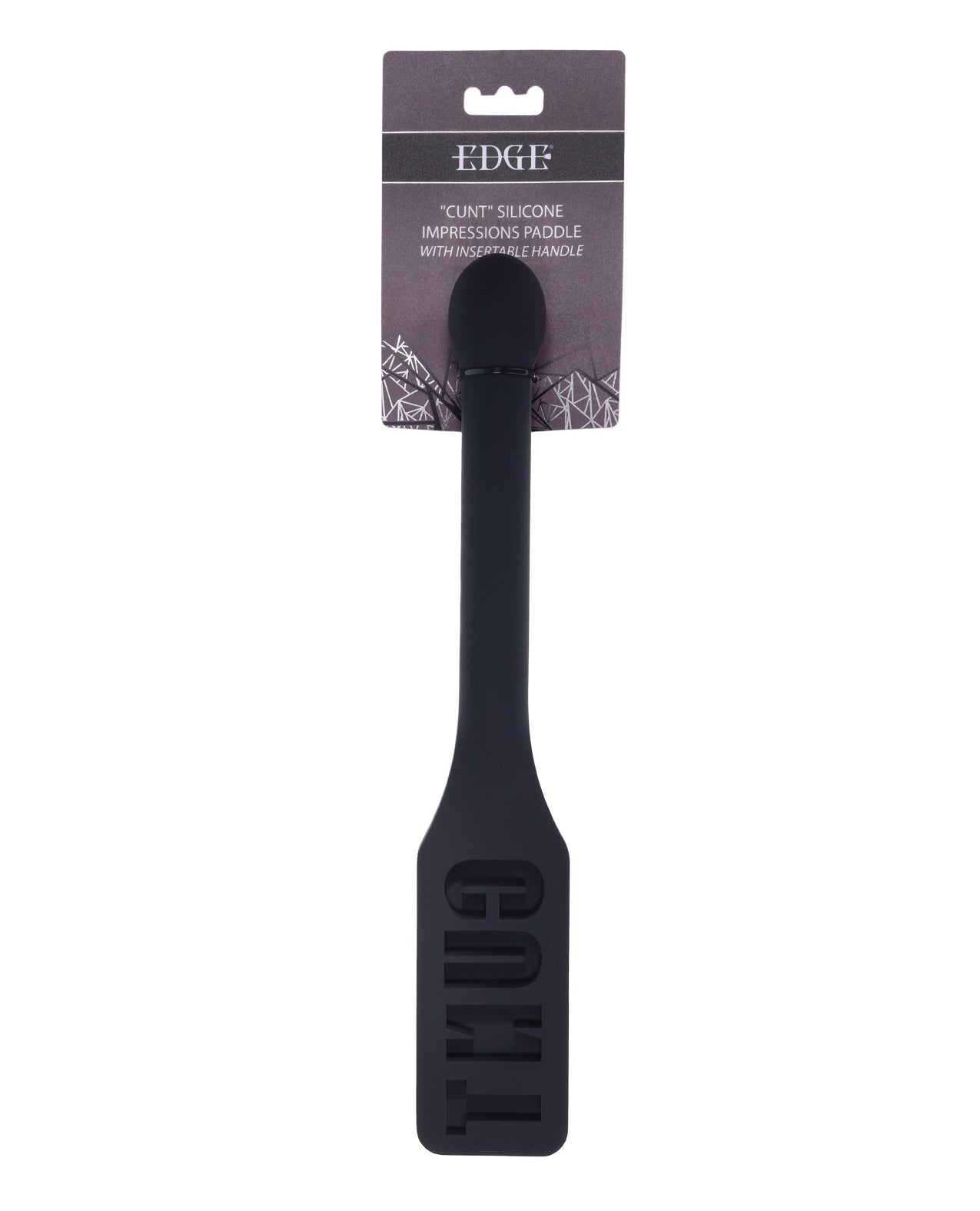 Paleta de silicona flexible Edge Cunt negra, accesorio para azotes