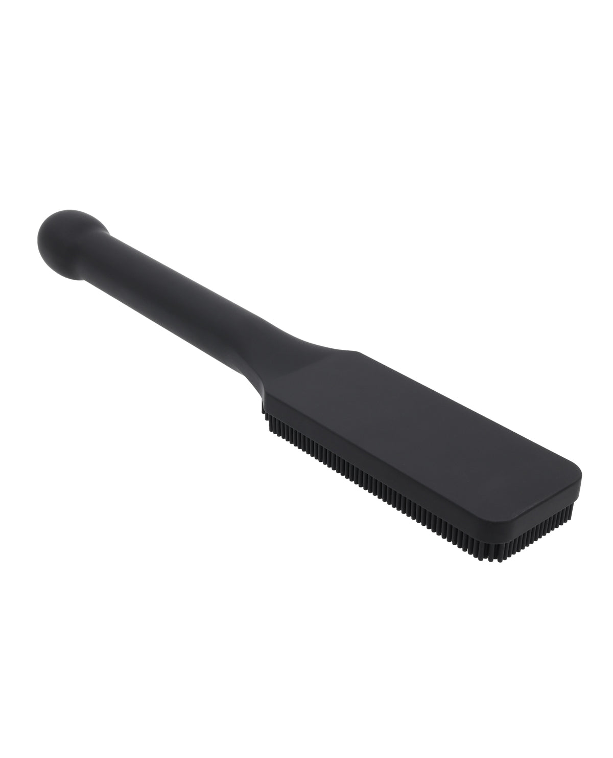 The Edge zwart siliconen paddle met naaldborstelharen voor spel