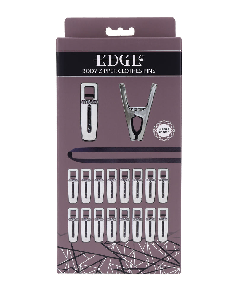 Cargue la imagen en el visor de la galería, Pinzas para la ropa con cierre de cremallera Edge Silver Body y cordón resistente
