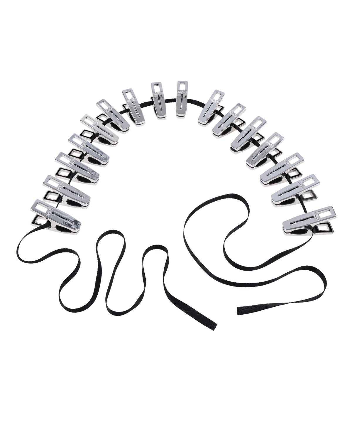 Pinzas para la ropa con cierre de cremallera Edge Silver Body y cordón resistente